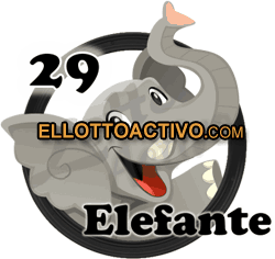 Animalito Elefante utilizado en los resultados de los sorteos de la Lotería Lotto Activo