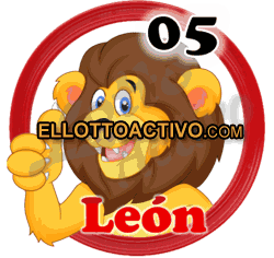 Animalito León utilizado en los resultados de los sorteos de la Lotería Lotto Activo